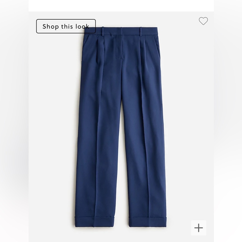 J.Crew Wide-leg essential pant in city crepe, Mediterranean Blue